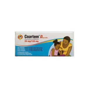COARTEM 20MG/120MG DISPERSIBLE TABLETS X12