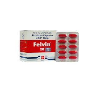 FELVIN 20MG CAPSULES X100