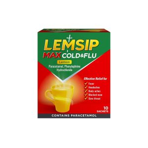 LEMSIP MAX COLD & FLU SACHETS X5