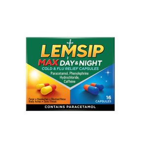 LEMSIP MAX DAY & NIGHT COLD & FLU CAP X16