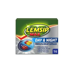 LEMSIP MAX DAY & NIGHT CAPSULES X16