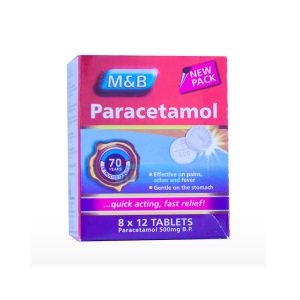 M&B PARACETAMOL 500MG TABLETS X96