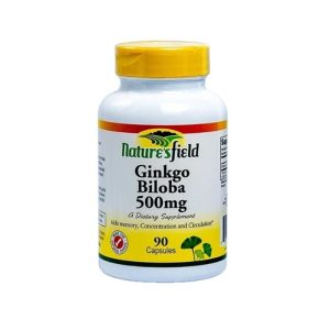 NATURE'S FIELD GINGKO BILOBA 500MG CAPSULES X90