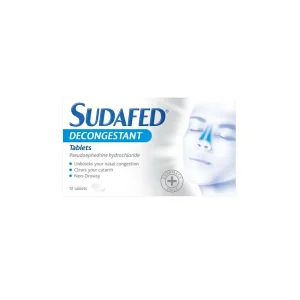 SUDAFED DECONGESTANT TABLETS X12