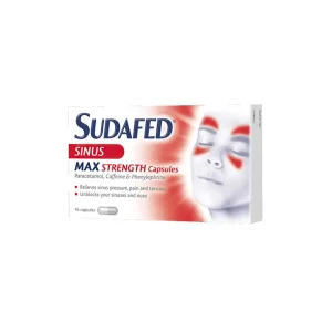 SUDAFED SINUS MAX STRENGTH CAPSULES X16 CAPSULES
