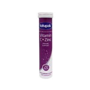 VALUPAK VITAMIN C + ZINC EFFERVESCENT TABLETS X20