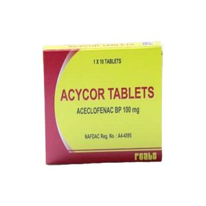 ACYCOR 100MG TABLETS X10