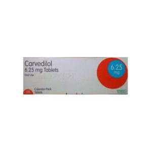 CARVEDILOL 25MG TABLETS X28
