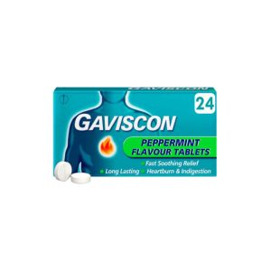 GAVISCON PEPPERMINT CHEWABLE TABLETS X24