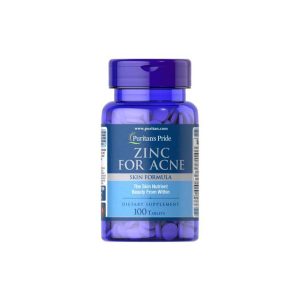 PURITAN'S PRIDE ZINC FOR ACNE TABS X 100