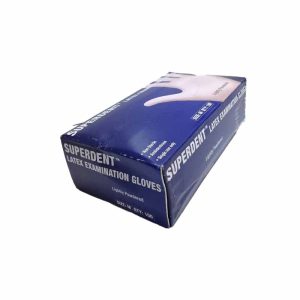 SUPERDENT LATEX EXAMINATION GLOVES X100
